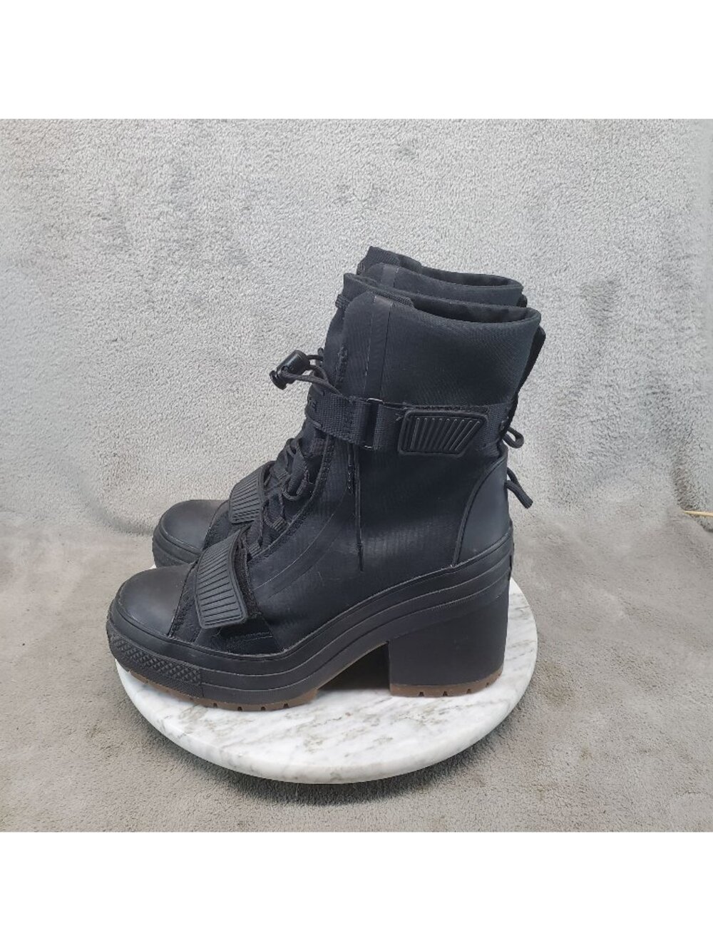 Converse Shoes Womens Size 8 Chuck Taylor All Star Black Textile Boots *Read*